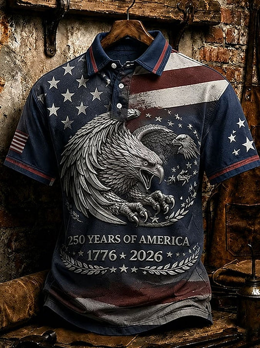 Men's Casual Printed Polo Shirt