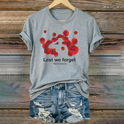Women's "Red Friday" Poppy Commemorative Crew-Neck T-Shirt