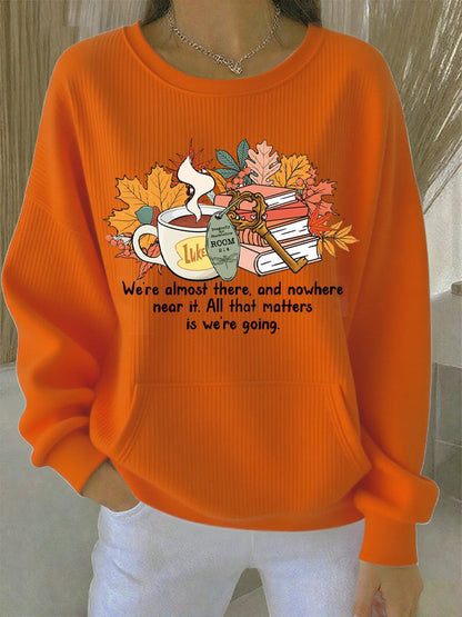 🔥HOT SALE🔥Women's Autumn Halloween Luke's Restaurant Printed Casual Holiday Crew Neck Sweatshirt