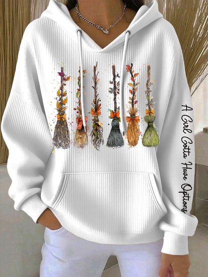 🔥Buy 2 Get 10% Off🔥Women's Halloween A Girls Gotta Have Options Print Casual Hooded Sweatshirt