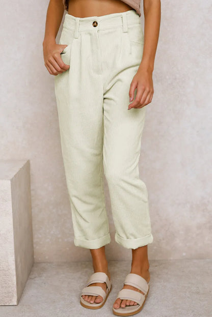 Women'S Corduroy Loose Straight Trousers