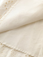 Embroidered Notched Collar Mini Dress