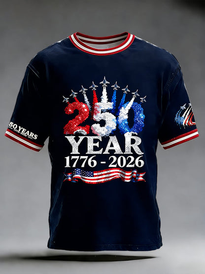 Men's 250th Anniversary of the United States Print Short Sleeve T-shirt