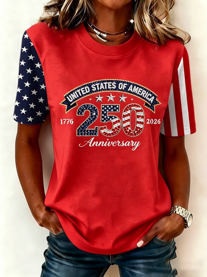 🔥Buy 3 Get 10% Off🔥Women's Casual 250th Anniversary Printed Art T-Shirt