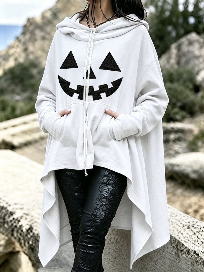 Women's Casual Printed Irregular Sweatshirt