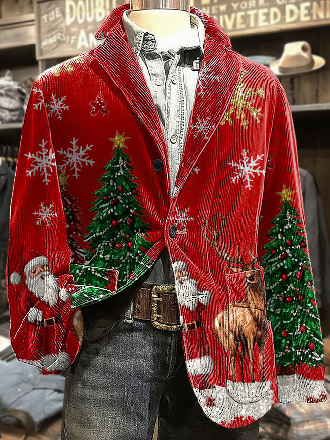 Men's Retro Christmas Casual Blazer