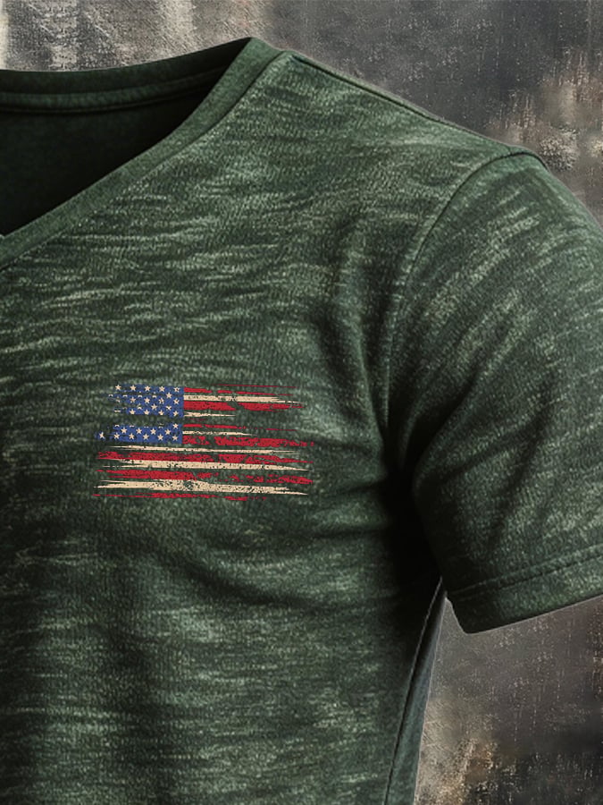 Men's Vintage 100% Pure Cotton Slub Stretch T-Shirt