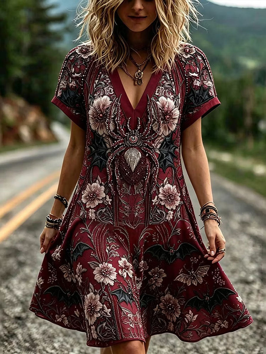 Women's Gothic Style Cotton Linen Dress