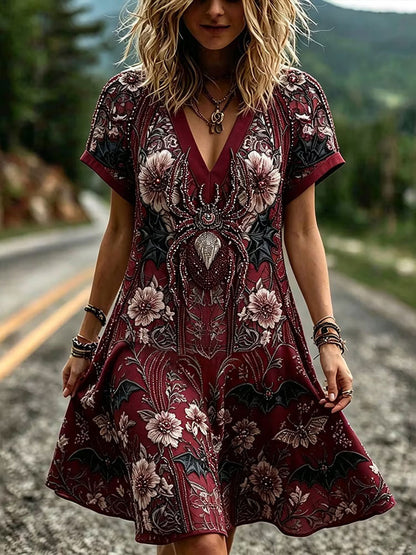 Women's Gothic Style Cotton Linen Dress