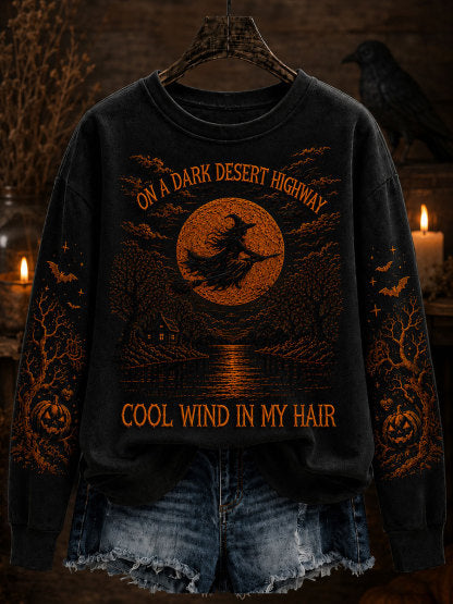 Women's Vintage Halloween Regular Sweatshirt