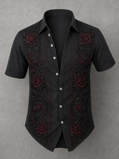 Men's Gothic Rose Shirt