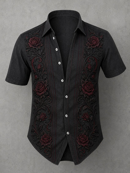 Men's Gothic Rose Shirt