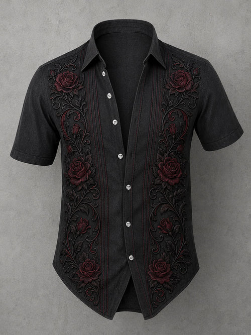 Men's Gothic Rose Shirt