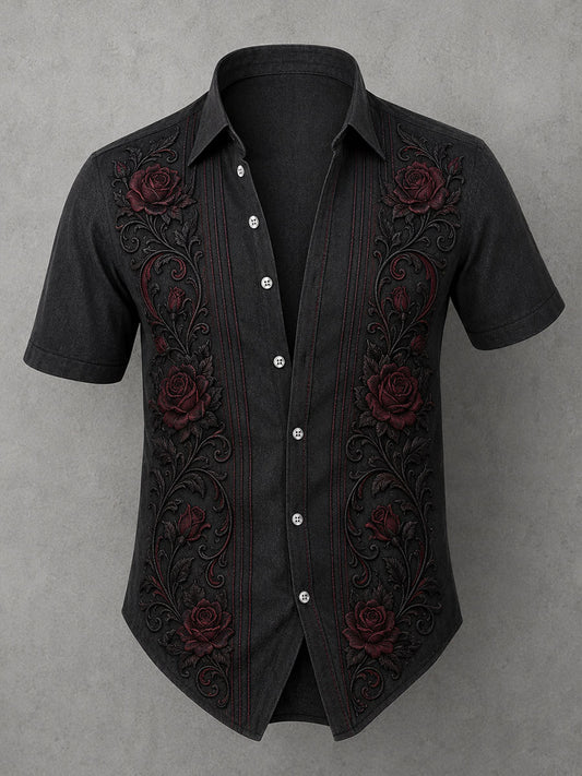 Men's Gothic Rose Shirt