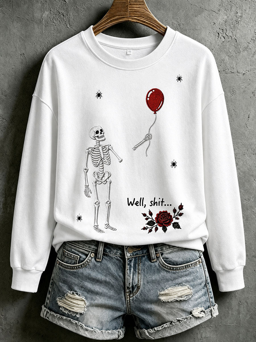Women's Gothic Skull Sweatshirt