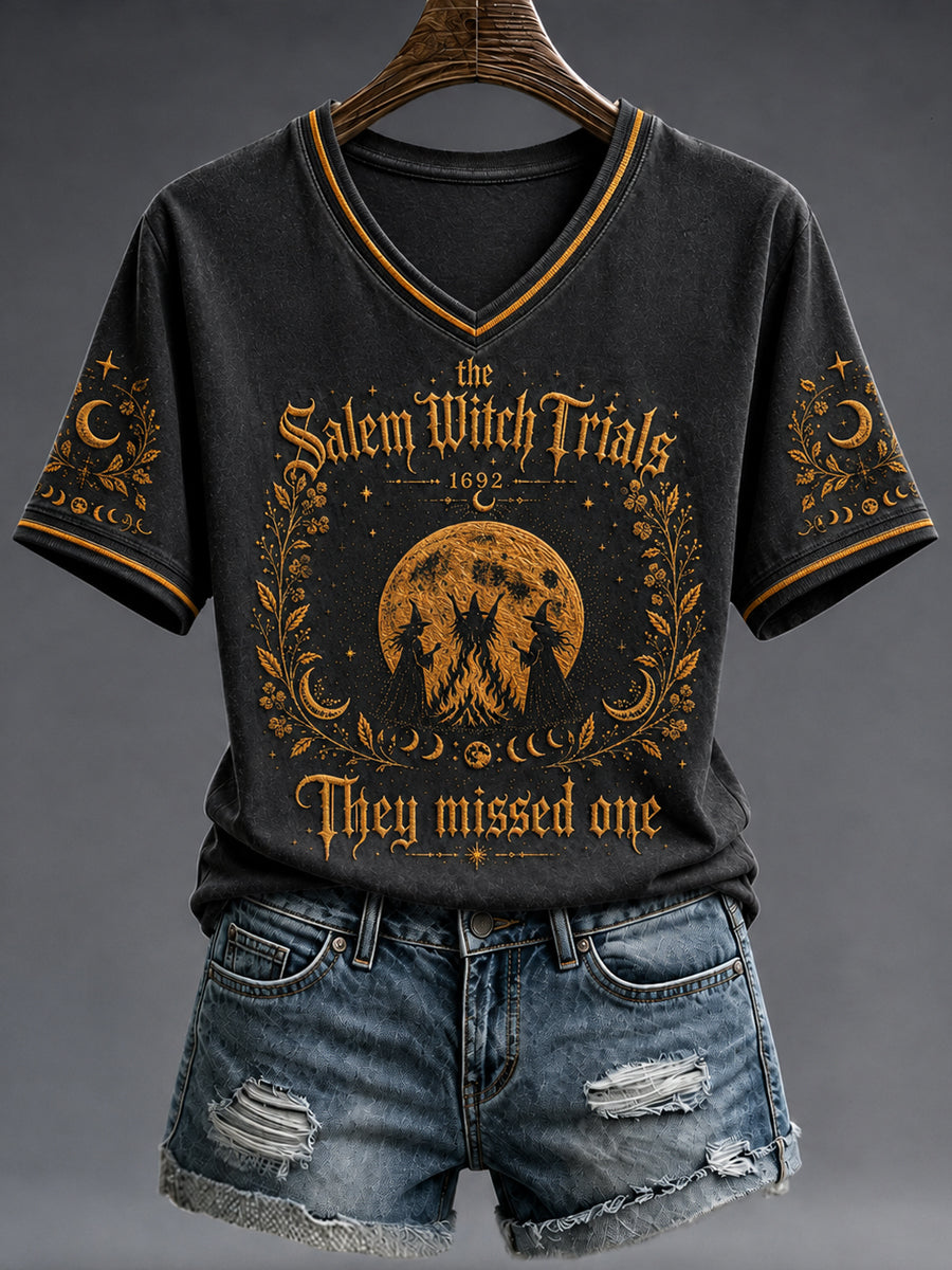 Women's Halloween Salem Witch Trials Short Sleeve T-shirt