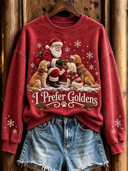 Women's I Prefer Goldens Pattern Causal Regular Sweatshirt