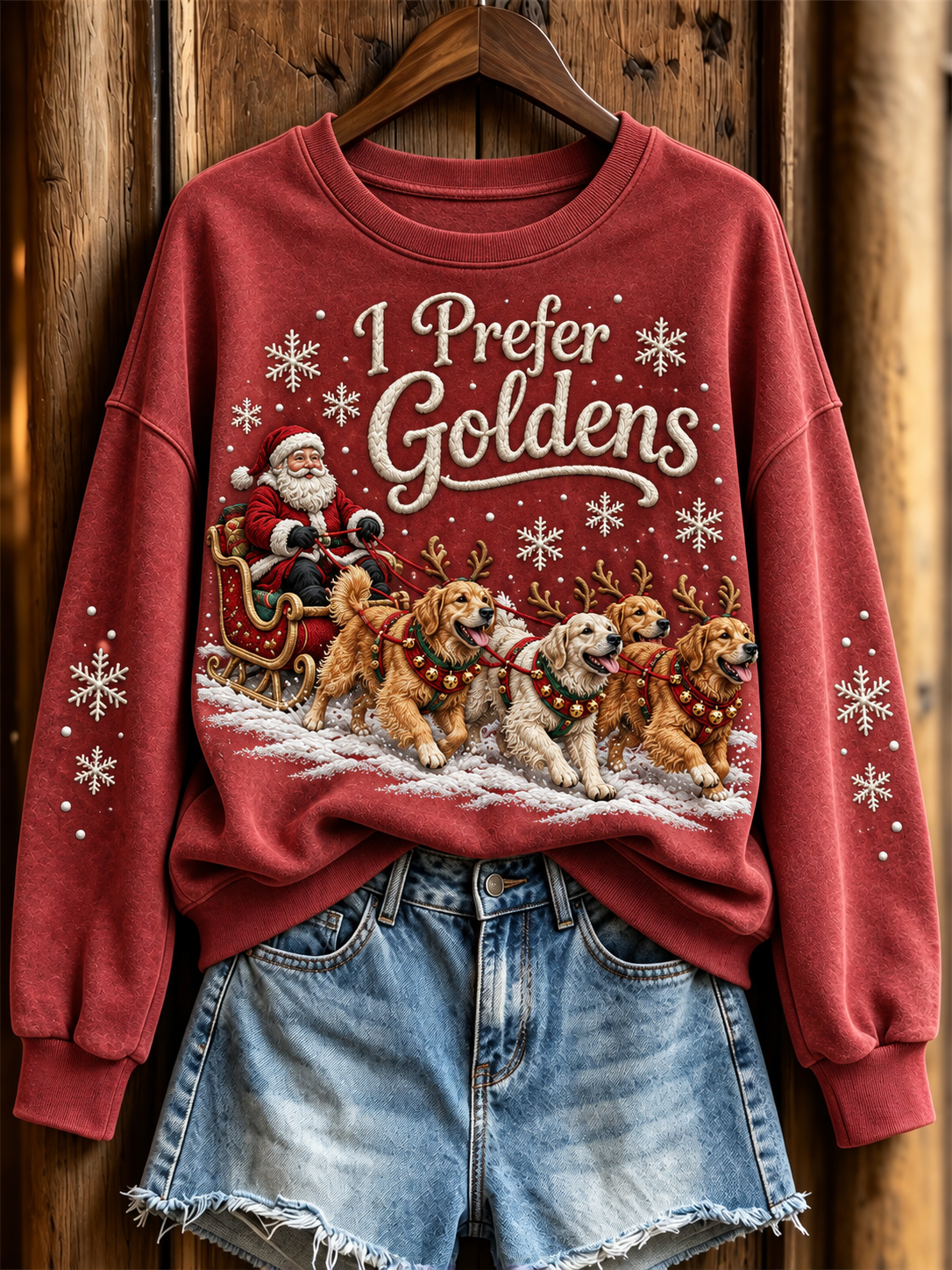 Women's I Prefer Goldens Pattern Causal Regular Sweatshirt
