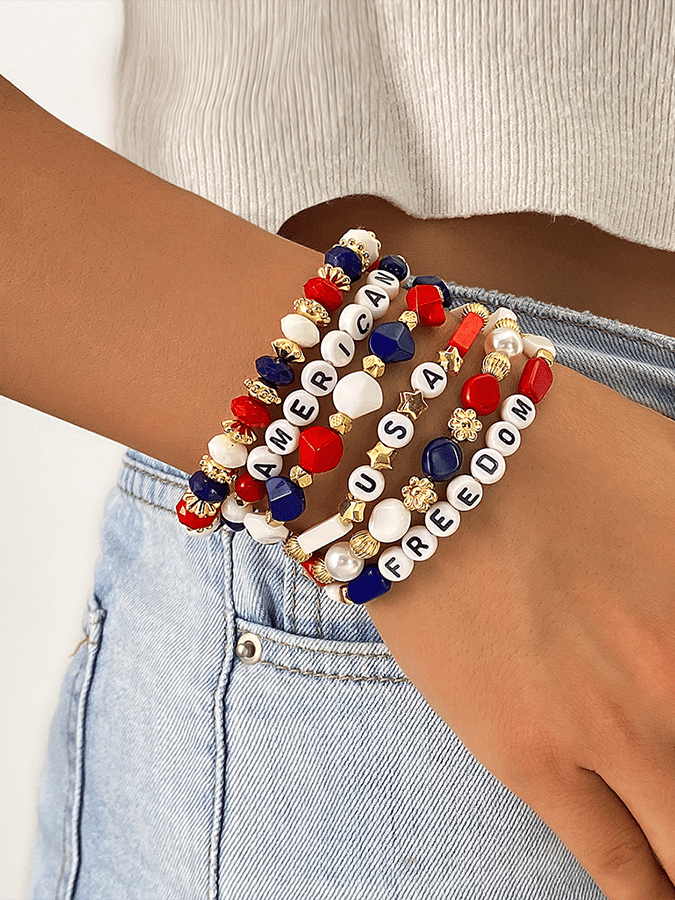 American Flag Patriotic Commemorative Bracelet