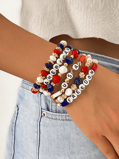 American Flag Patriotic Commemorative Bracelet