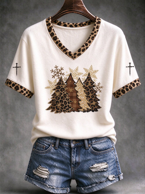 Women's Christmas Print Cozy T-shirt
