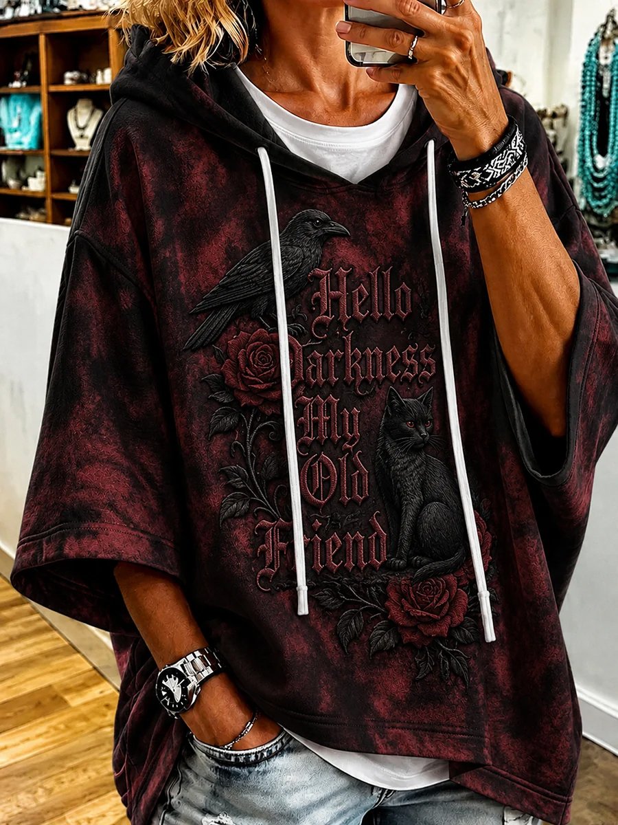 Women's Casual Printed Loose Sweatshirt