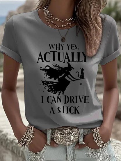 🔥Buy 2 Get 10% Off🔥Women's Witch Print Casual T-shirt