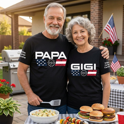Personalized Papa 250 Years Of Freedom Shirt With Kids Names Sleeve, Patriotic Grandpa Family, U.S. 250th Anniversary 1776 2026 Gift For Fathers Day Birthday