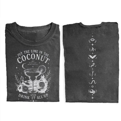 Women's Midnight Margaritas Print V Neck Top