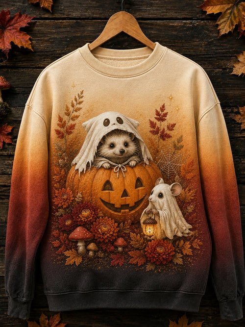 Women's Halloween Animal Print Sweatshirt