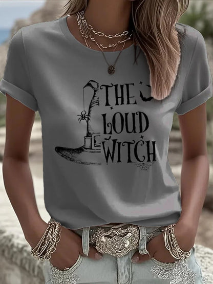 🔥Buy 2 Get 10% Off🔥Women's Funny Witch Print Casual T-shirt