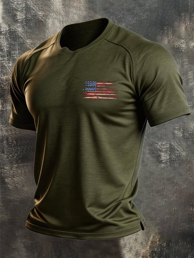 Men's Vintage 100% Pure Cotton Slub Jersey Stretch Raglan T-Shirt