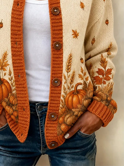 Women's Casual Printed Cardigan