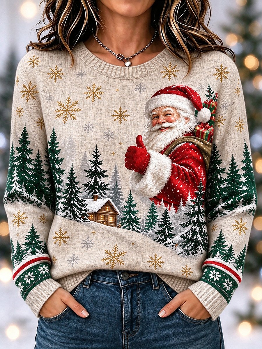 Women's Casual Christmas Long-Sleeve Top