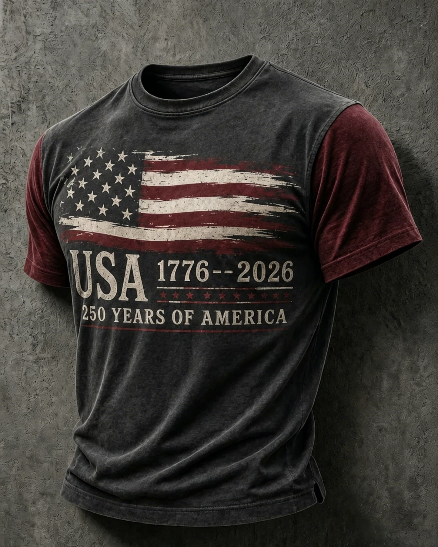 Men's USA 1776-2026 Printed Casual T-shirt
