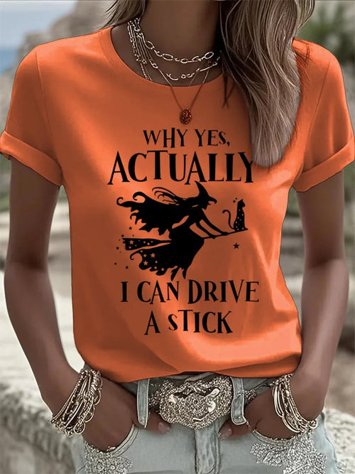🔥Buy 2 Get 10% Off🔥Women's Witch Print Casual T-shirt