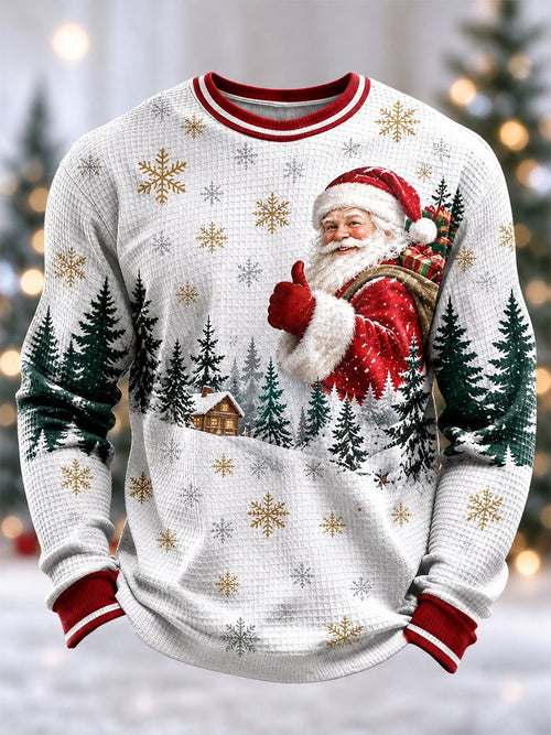 Men's Christmas Waffle Long Sleeve T-Shirt