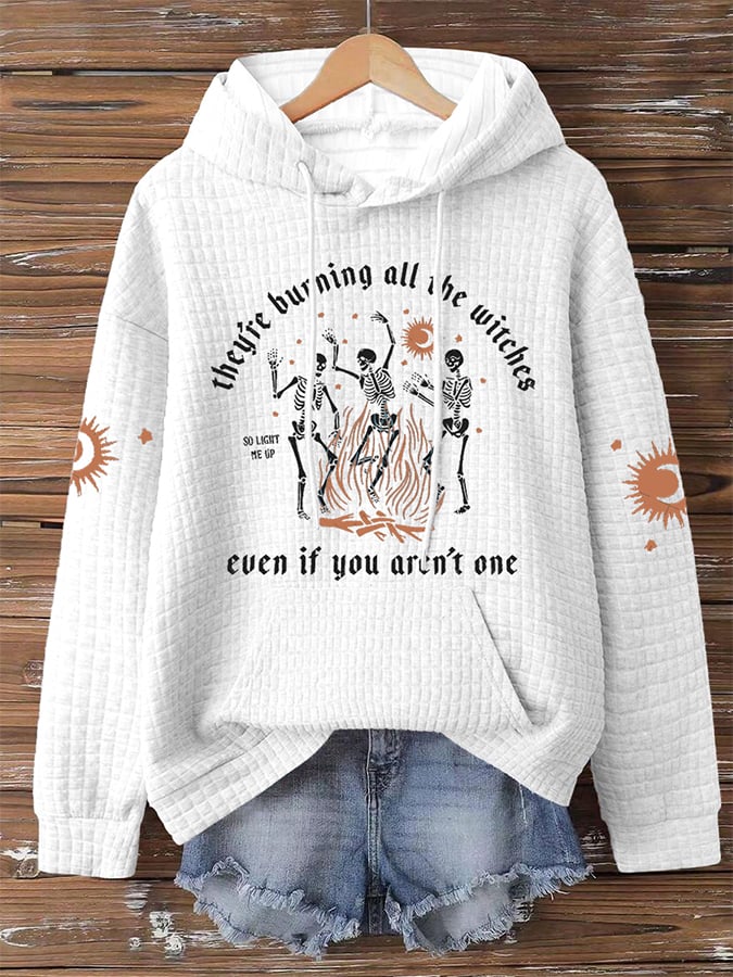Retro Halloween Print Hoodie