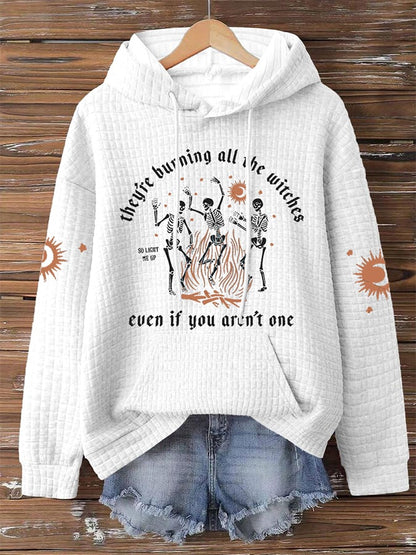 Retro Halloween Print Hoodie