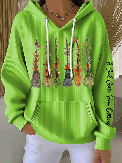 🔥Buy 2 Get 10% Off🔥Women's Halloween A Girls Gotta Have Options Print Casual Hooded Sweatshirt