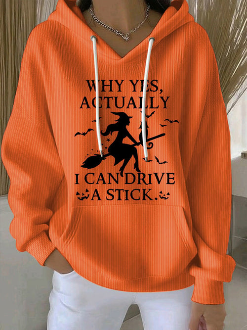 🔥HOT SALE🔥Women's Yes I Can Drive A Stick Print Casual Sweatshirt