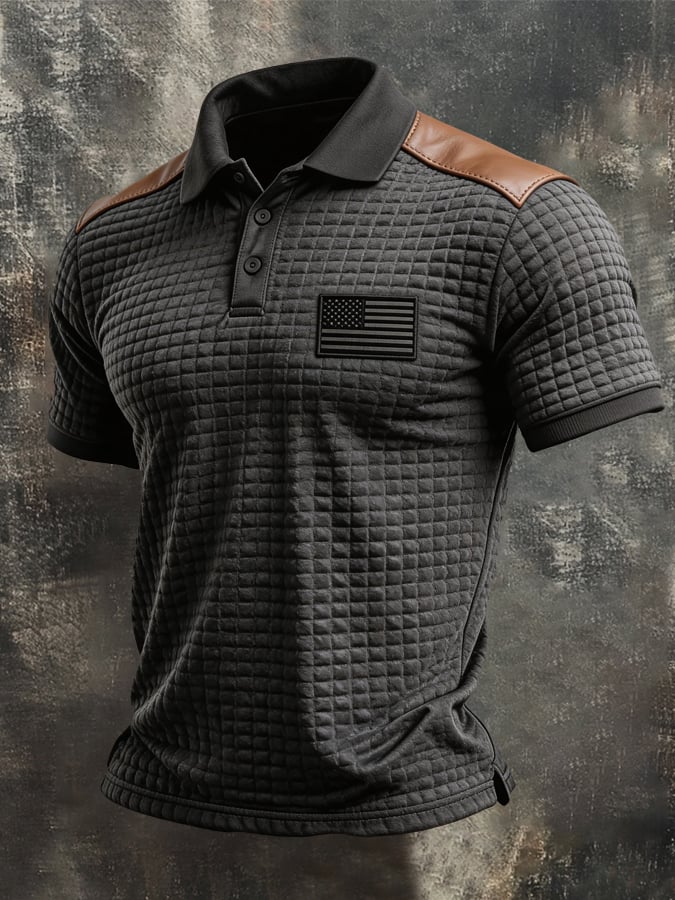 Men's Retro Comfort Denim Polo Shirt