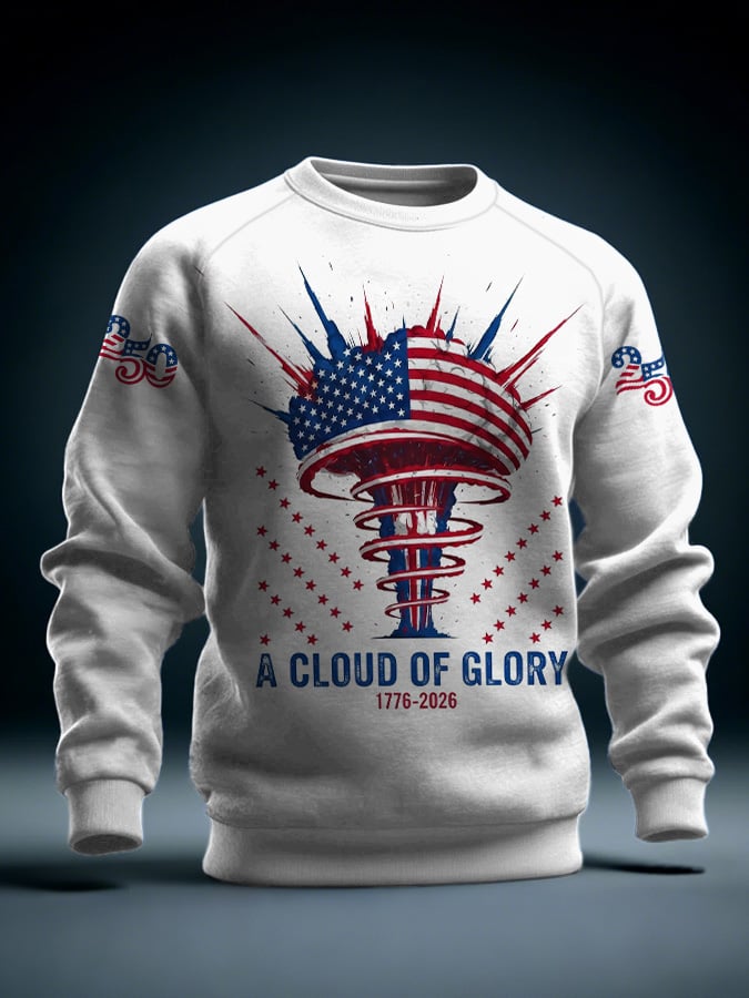 Men'S Casual American 250th Anniversary Printed Sweatshirt