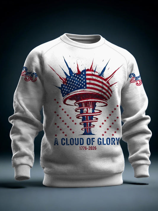 Men'S Casual American 250th Anniversary Printed Sweatshirt
