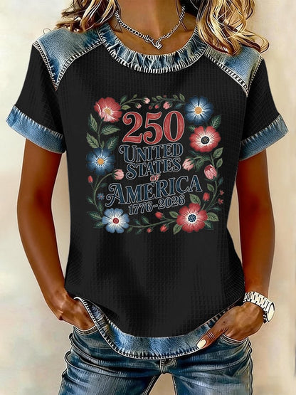 Women's 250th Anniversary American Casual Printed T-Shirt