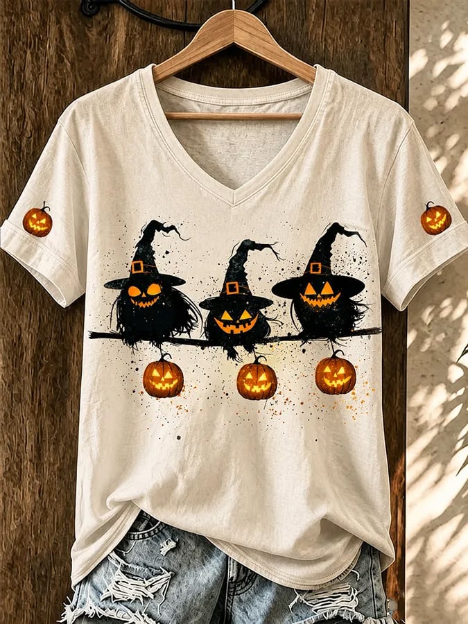 Women's Halloween Print T-Shirt