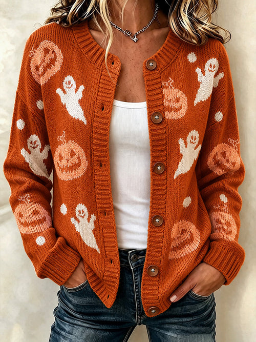 Ladies' Halloween Sweater Cardigan