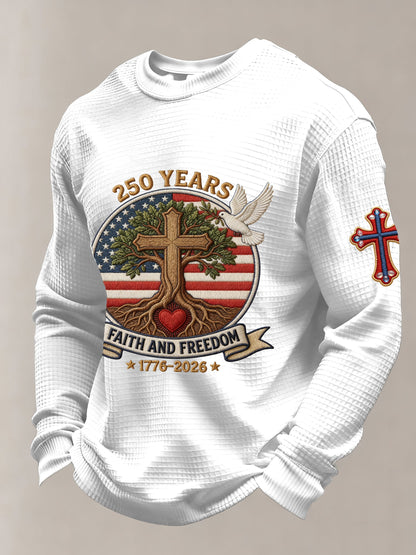 Men's Vintage American Flag Print Top