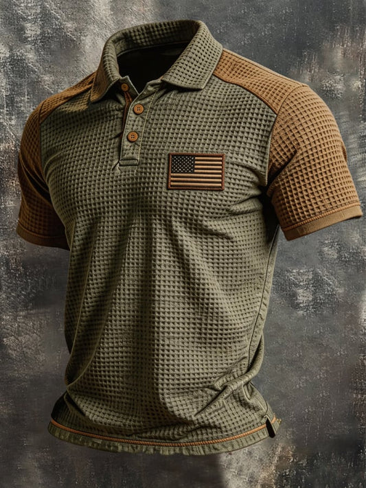Men's Retro Comfort Denim Polo Shirt