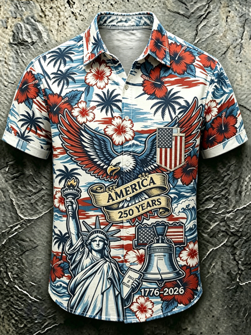 Men'S 250Th Anniversary National Faith Print  Shirt